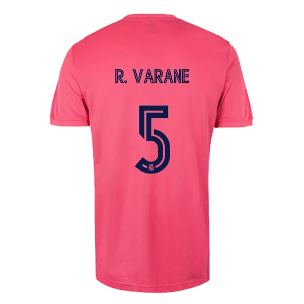 Camiseta Real Madrid Replica Segunda Ropa NO.5 Varane 2020/21 Rosa